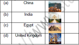 CBSE Class 1 GK Monuments of the World Worksheet Set A